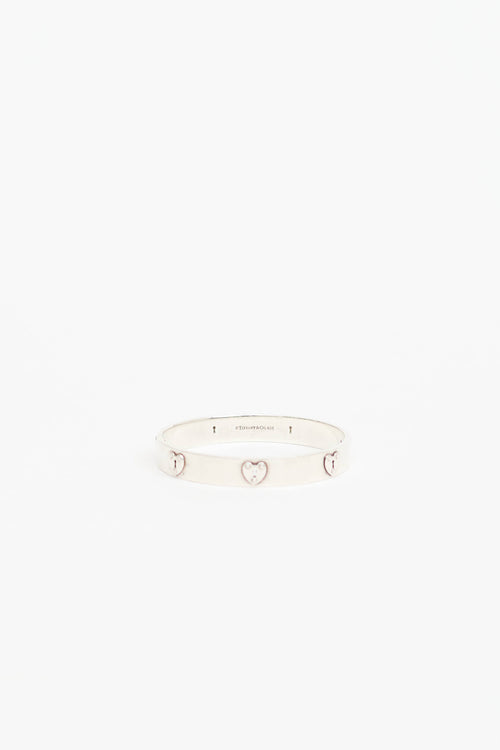 Tiffany & Co. Sterling Silver Heart Keyhole Bangle