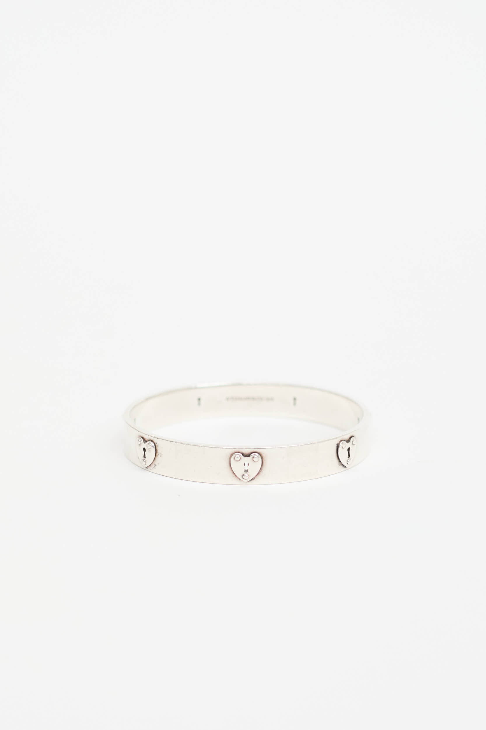 Tiffany & Co. Sterling Silver Heart Keyhole Bangle