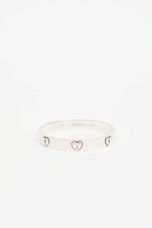 Tiffany & Co. Sterling Silver Heart Keyhole Bangle