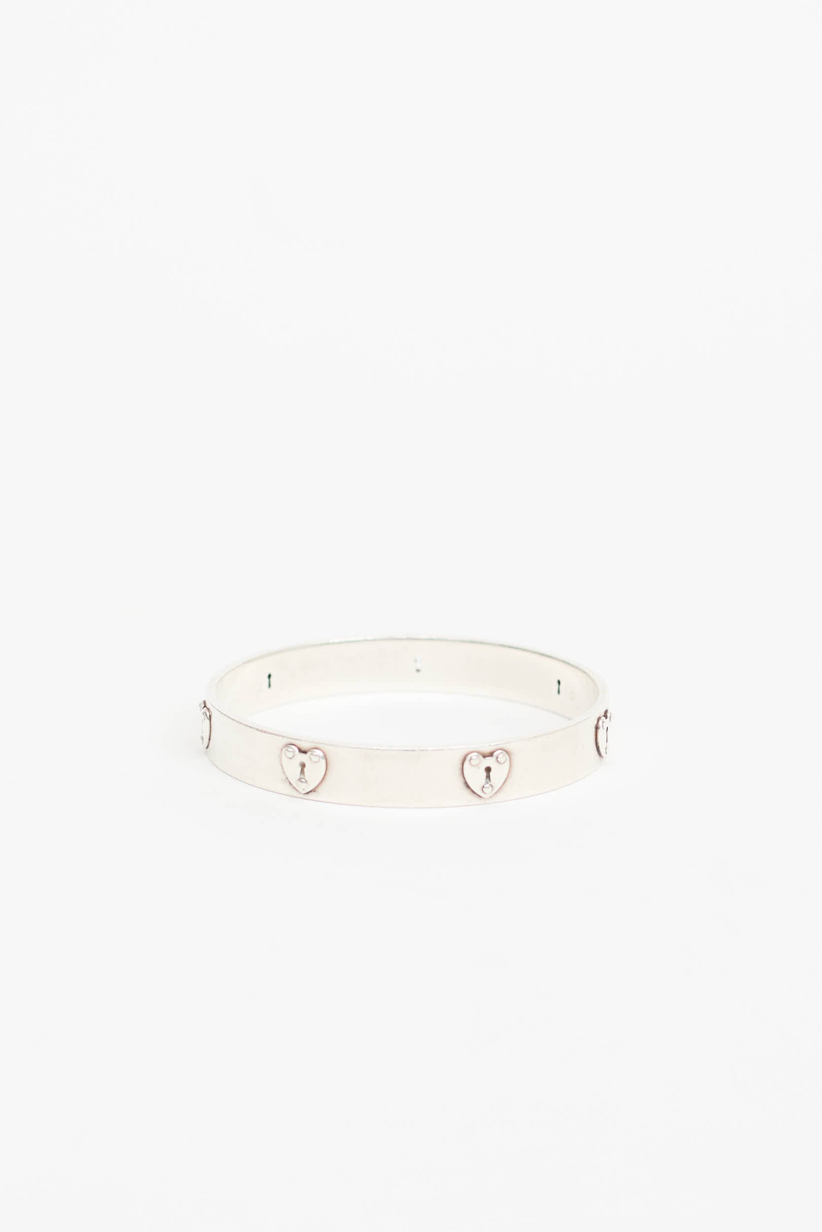 Tiffany & Co. Sterling Silver Heart Keyhole Bangle