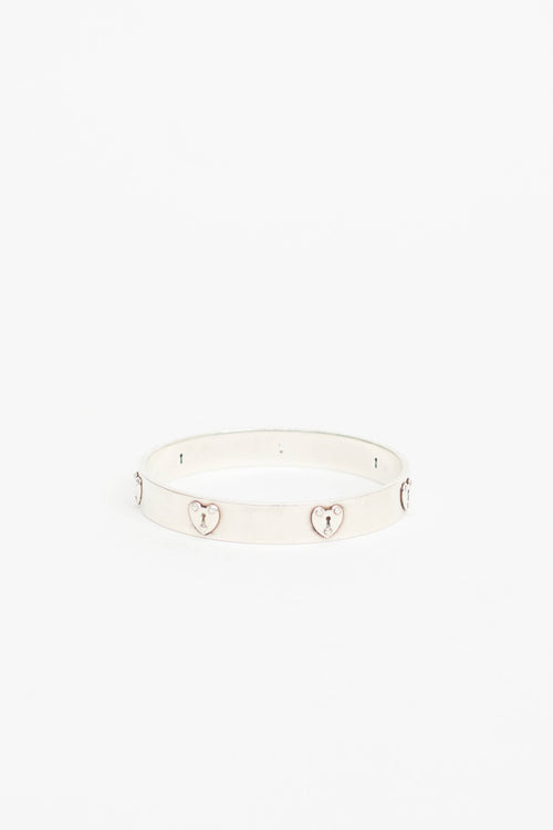 Tiffany & Co. Sterling Silver Heart Keyhole Bangle