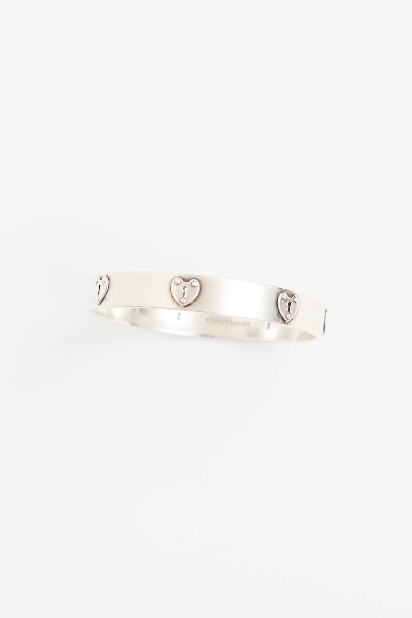Tiffany & Co. Sterling Silver Heart Keyhole Bangle