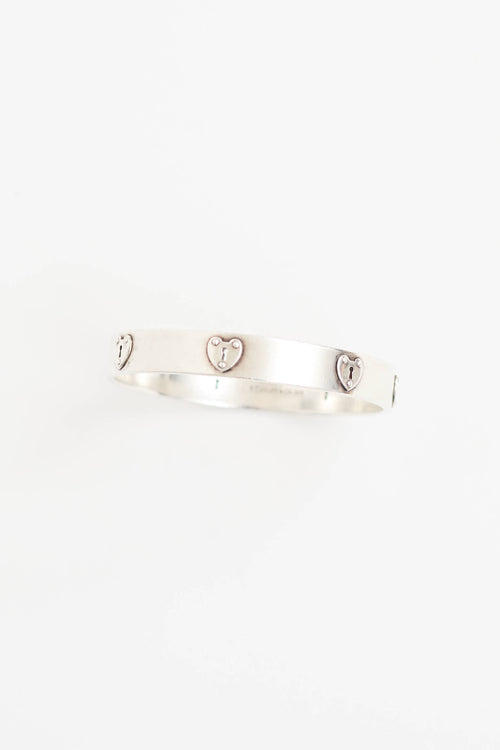 Tiffany & Co. Sterling Silver Heart Keyhole Bangle