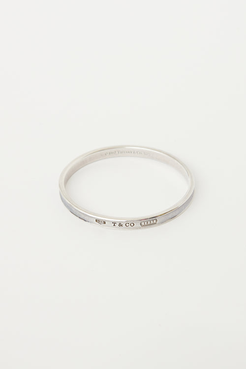 Tiffany & Co. Sterling Silver 1837 Narrow Bangle Bracelet