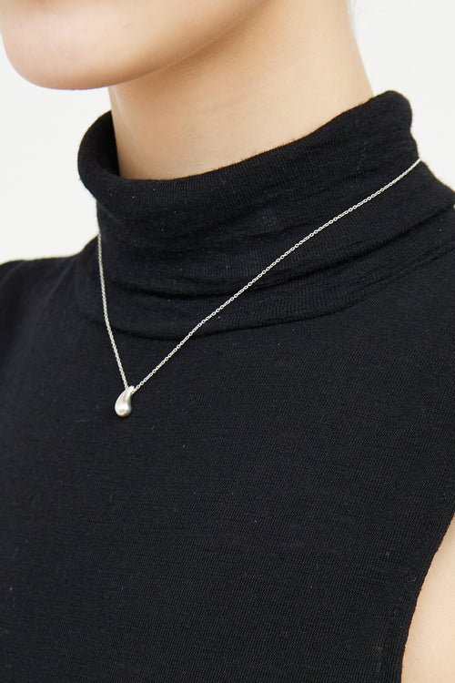 Tiffany & Co. X Elsa Peretti Sterling Silver Teardrop Necklace