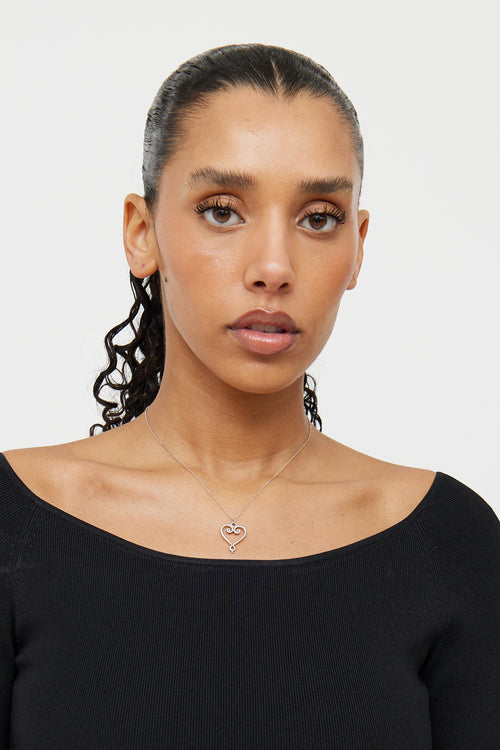 Tiffany & Co. Sterling Silver Venezia Heart Necklace