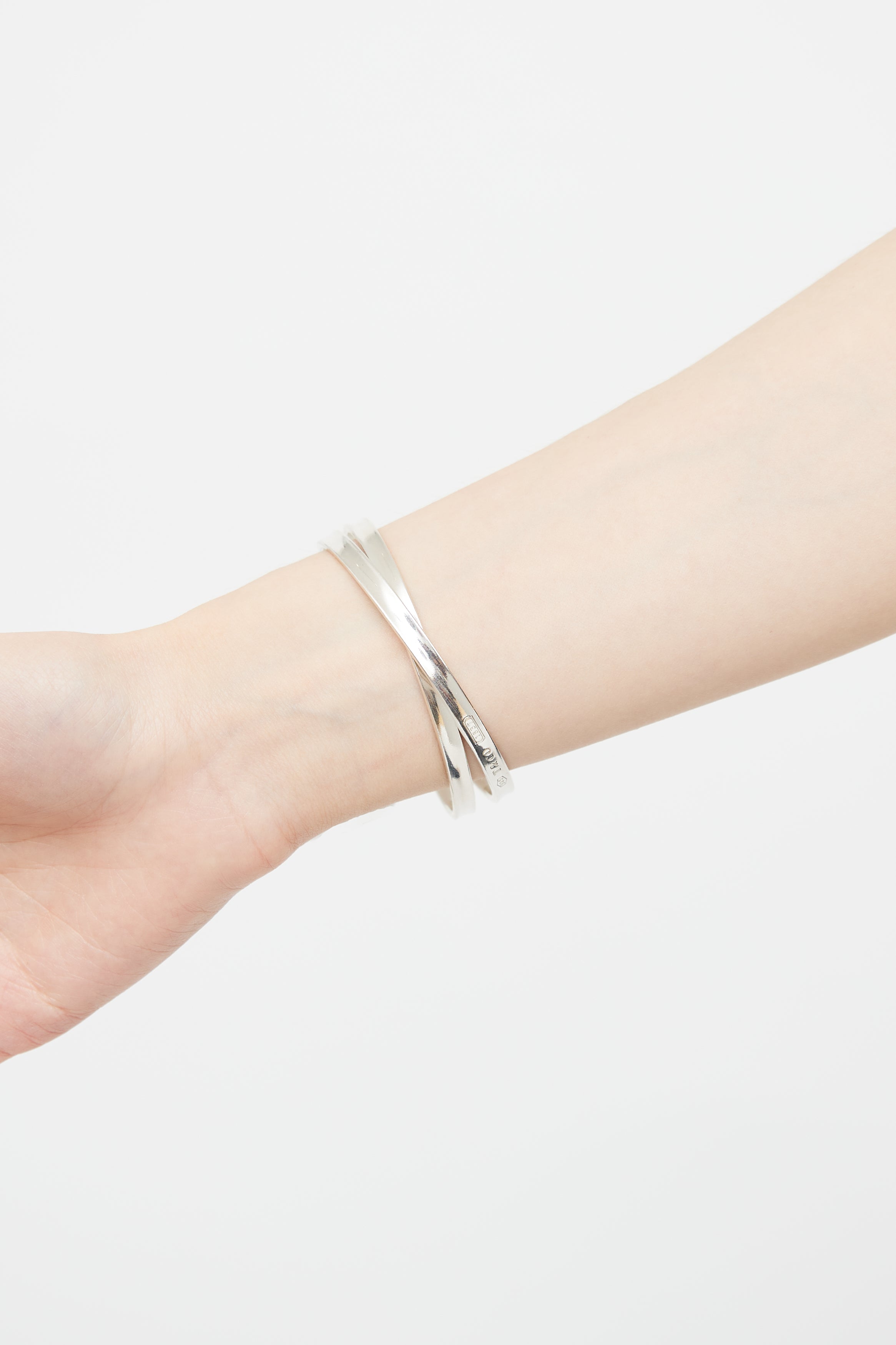 Tiffany & Co. Sterling Silver Interlocking Bangle