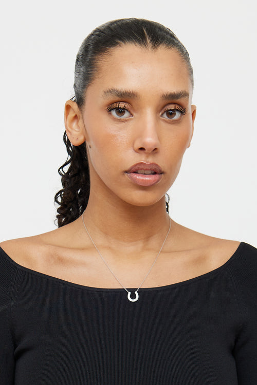 Tiffany & Co. Platinum Diamond Horseshoe Necklace