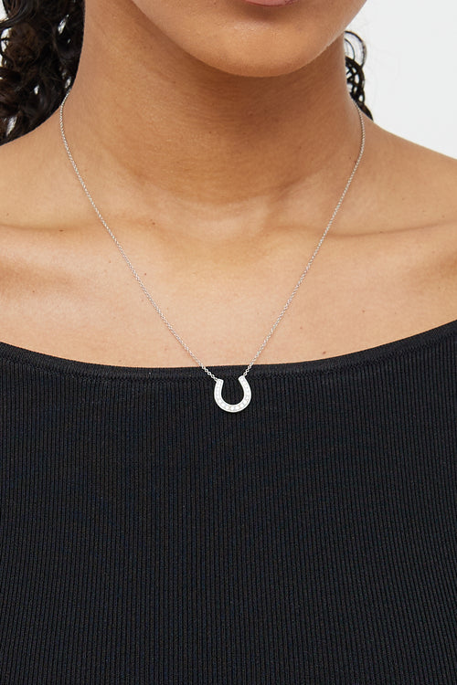 Tiffany & Co. Platinum Diamond Horseshoe Necklace