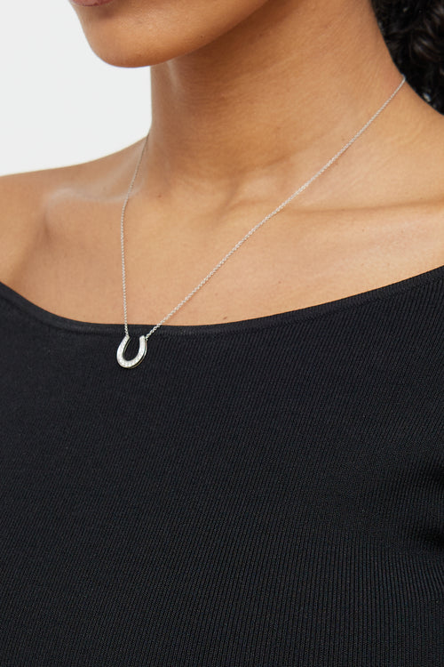 Tiffany & Co. Platinum Diamond Horseshoe Necklace
