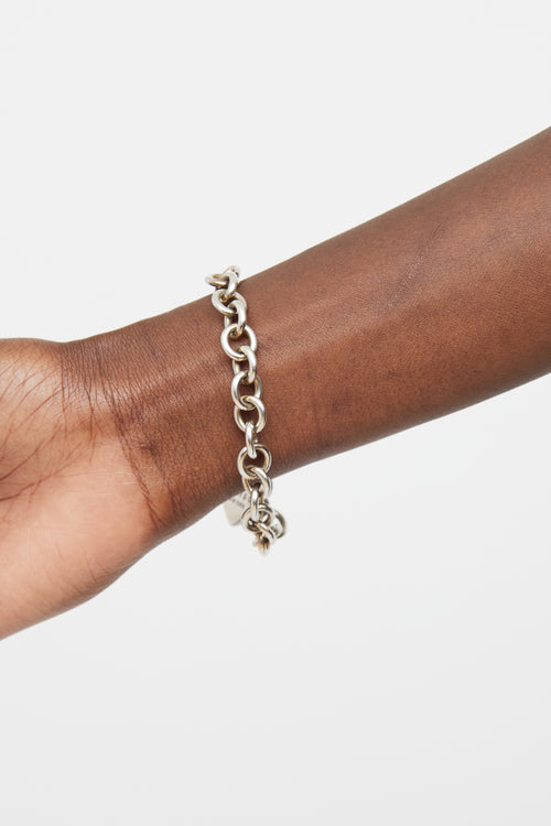 Tiffany & Co. Sterling Silver Heart Tag Chain Bracelet