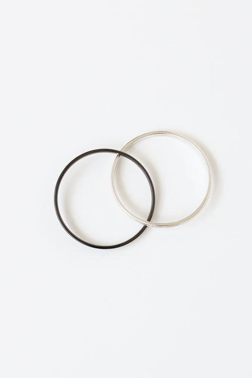 Tiffany & Co. Sterling Silver Interlocking 1837 Bangle