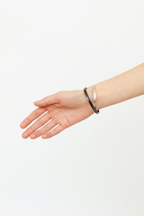 Tiffany & Co. Sterling Silver Interlocking 1837 Bangle