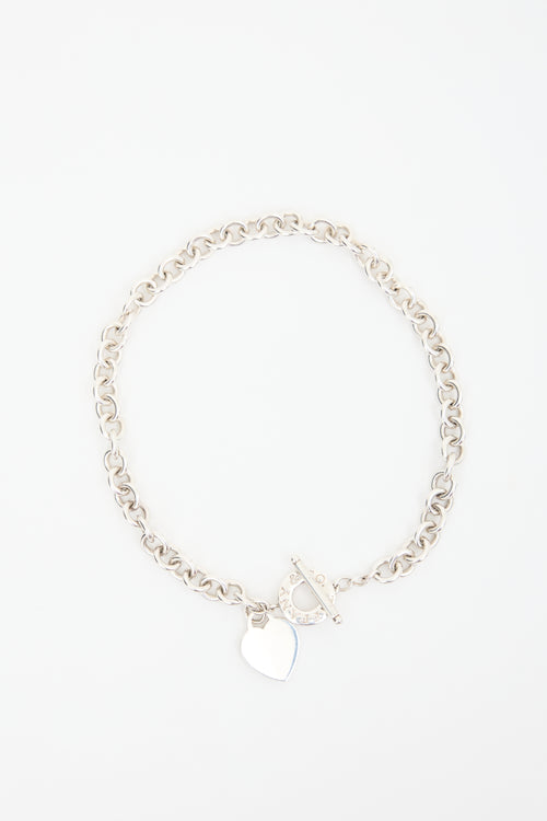Tiffany & Co. Sterling Sterling Heart Tag Necklace