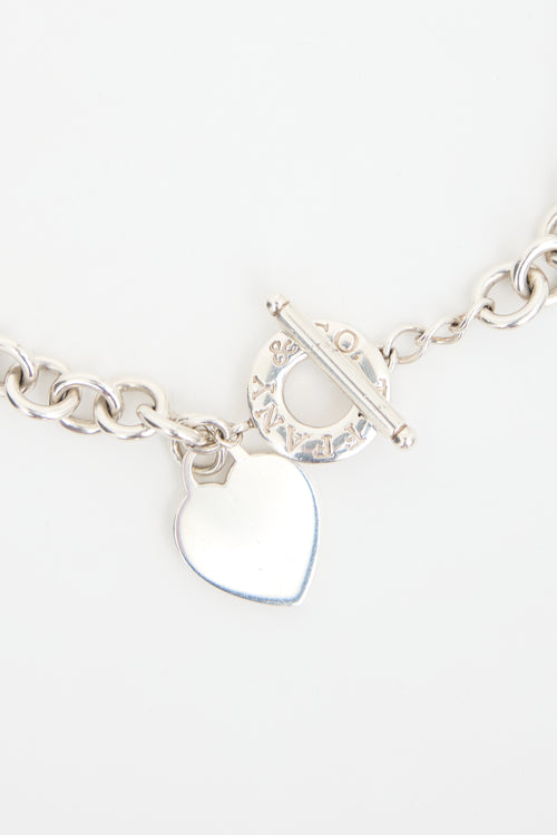 Tiffany & Co. Sterling Sterling Heart Tag Necklace