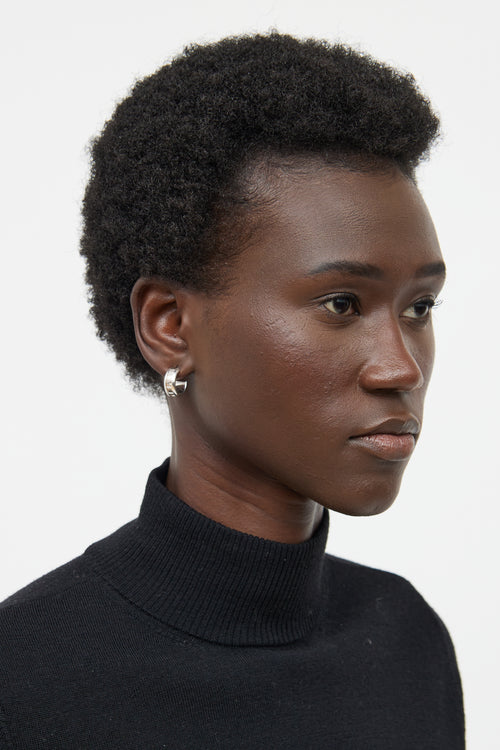 Tiffany & Co. Sterling Silver Atlas Half Hoop Earrings