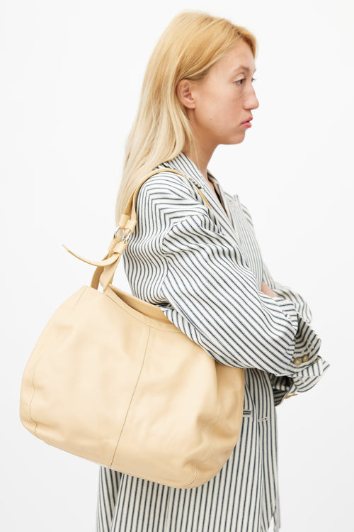 Tod's Beige Leather Tote Bag