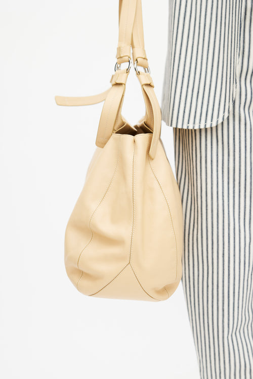 Tod's Beige Leather Tote Bag