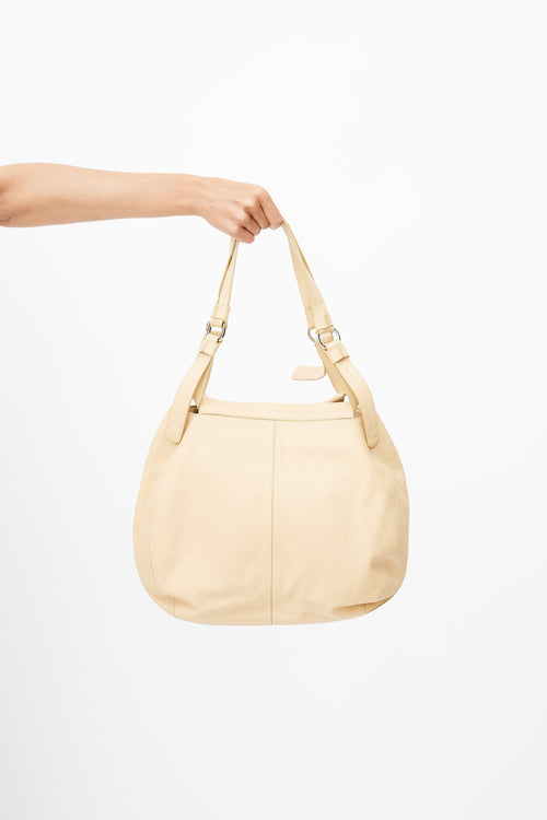 Tod's Beige Leather Tote Bag