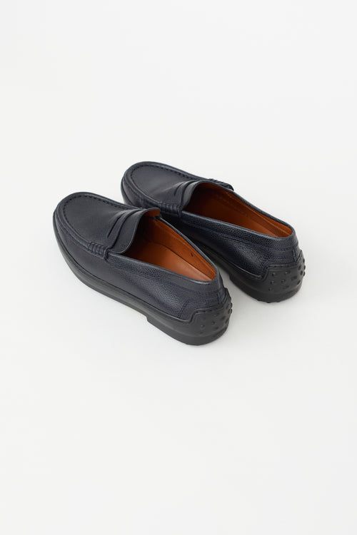 Tod's Black Leather Penny Loafer