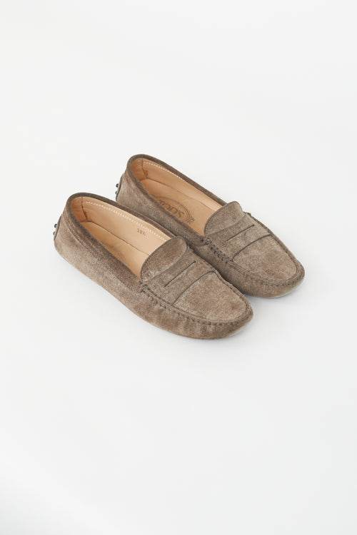 Tod's Brown Suede Loafer