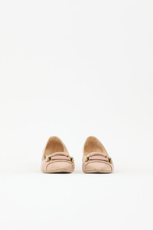 Tod's Embossed Leather Buckle Pump
