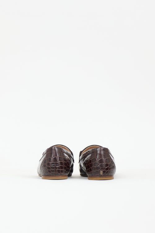Tod's Embossed Leather Double T Loafer