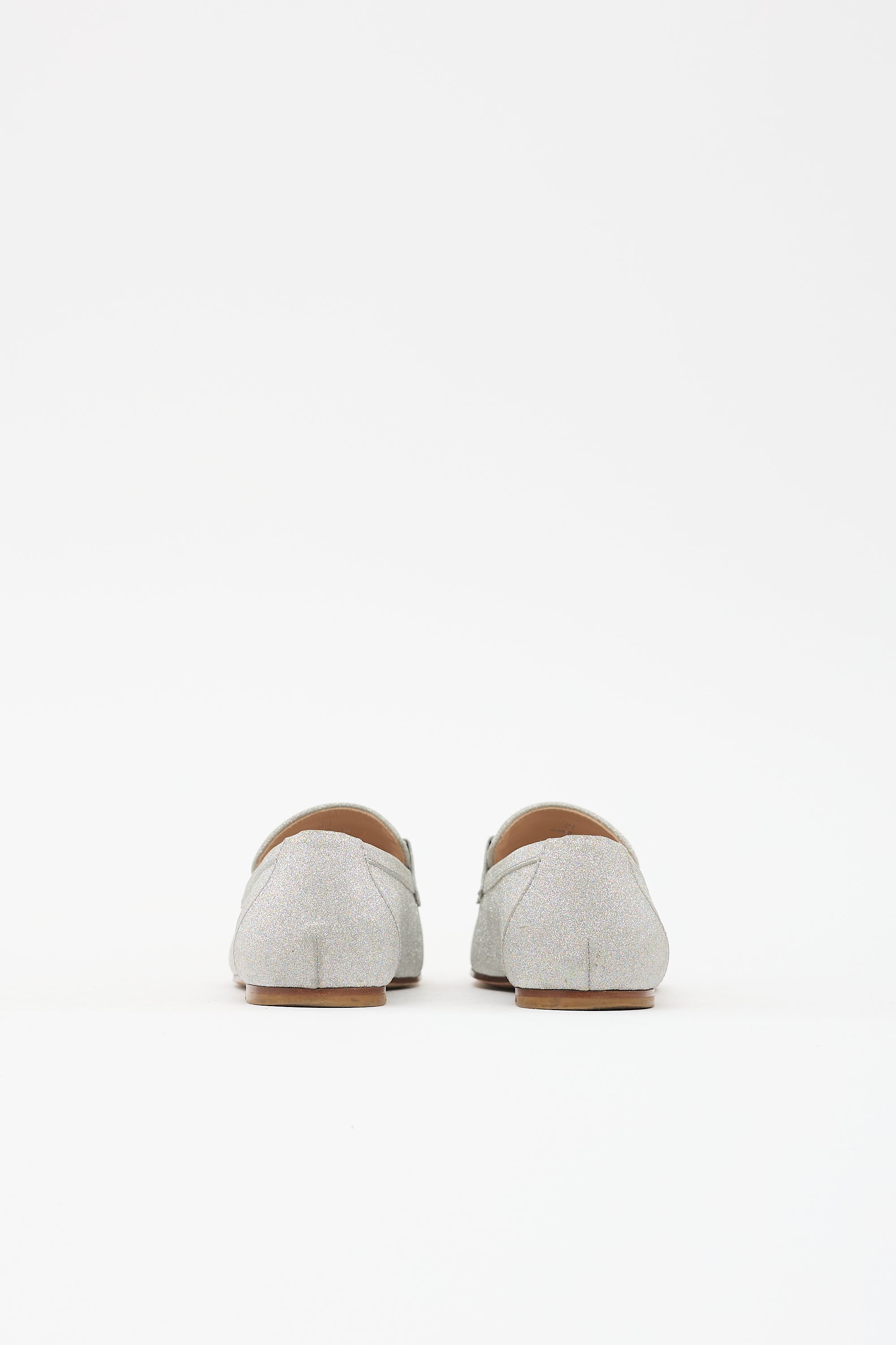Tod's Leather Glitter Double T Loafer