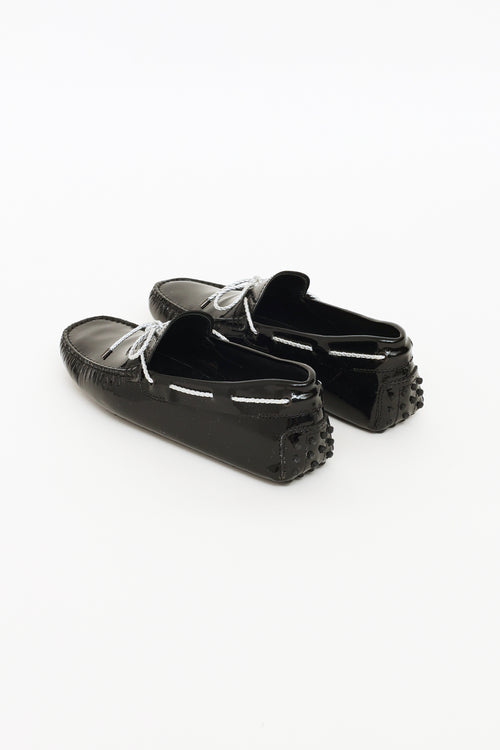 Tod's Black Patent Driving Loafer