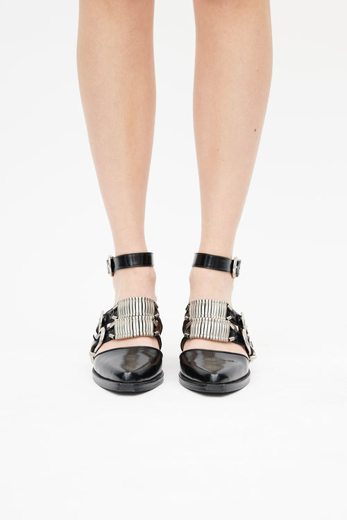 Toga Pulla Black & Silver Western Heel