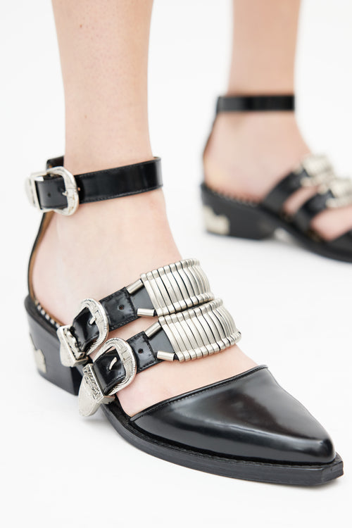 Toga Pulla Black & Silver Western Heel