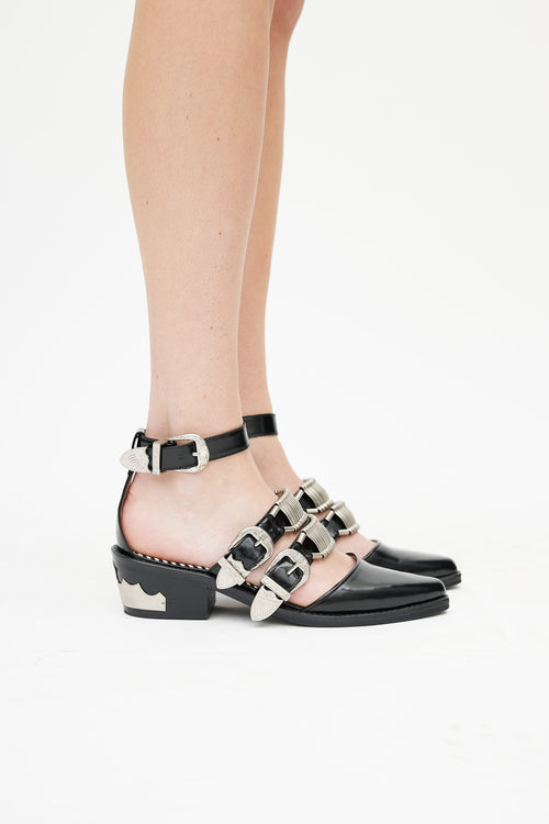 Toga Pulla Black & Silver Western Heel