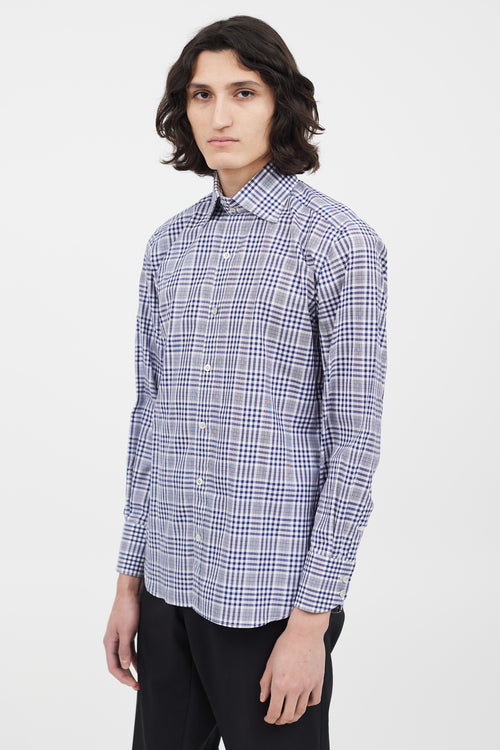Tom Ford Blue & White Check Shirt