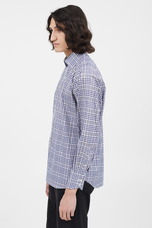 Tom Ford Blue & White Check Shirt