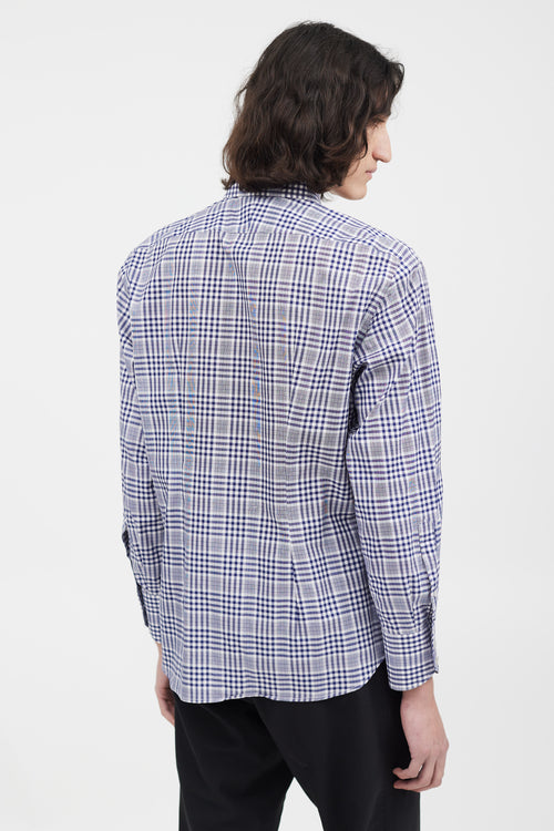 Tom Ford Blue & White Check Shirt