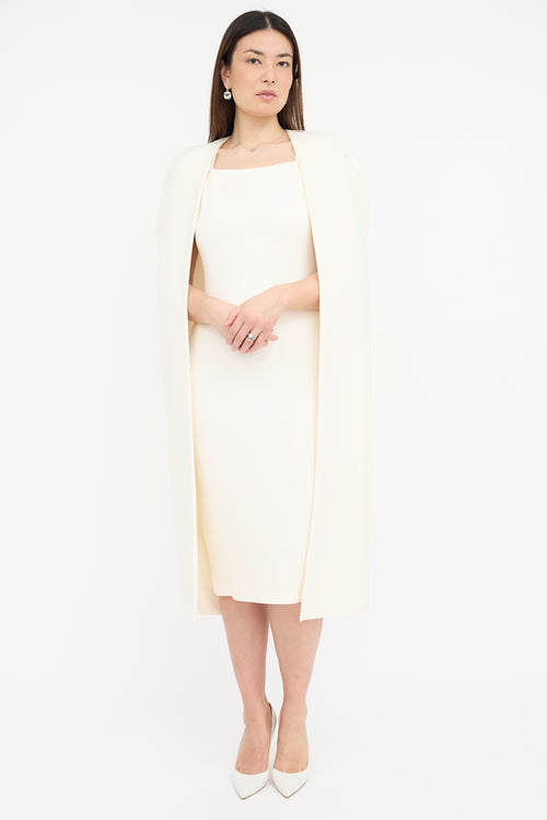 Tom Ford Silk Crepe Cape Dress