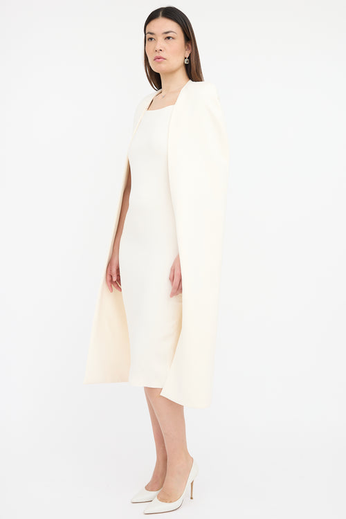 Tom Ford Silk Crepe Cape Dress