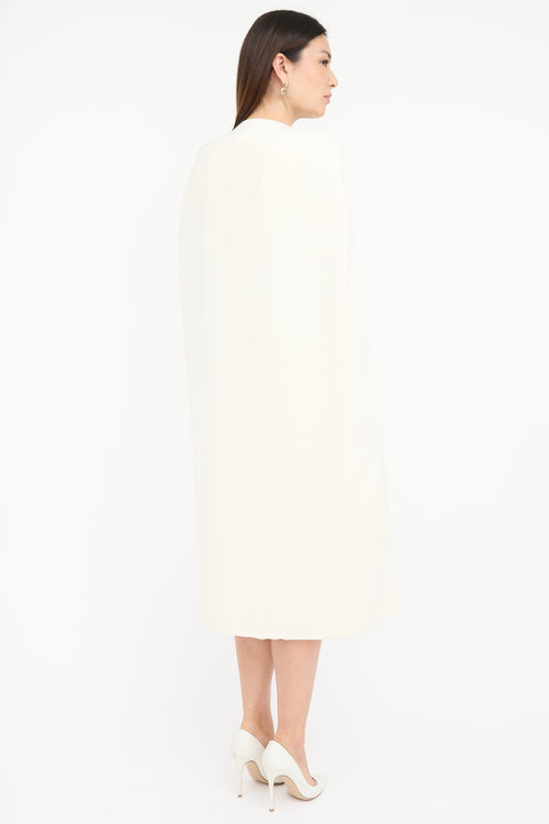 Tom Ford Silk Crepe Cape Dress