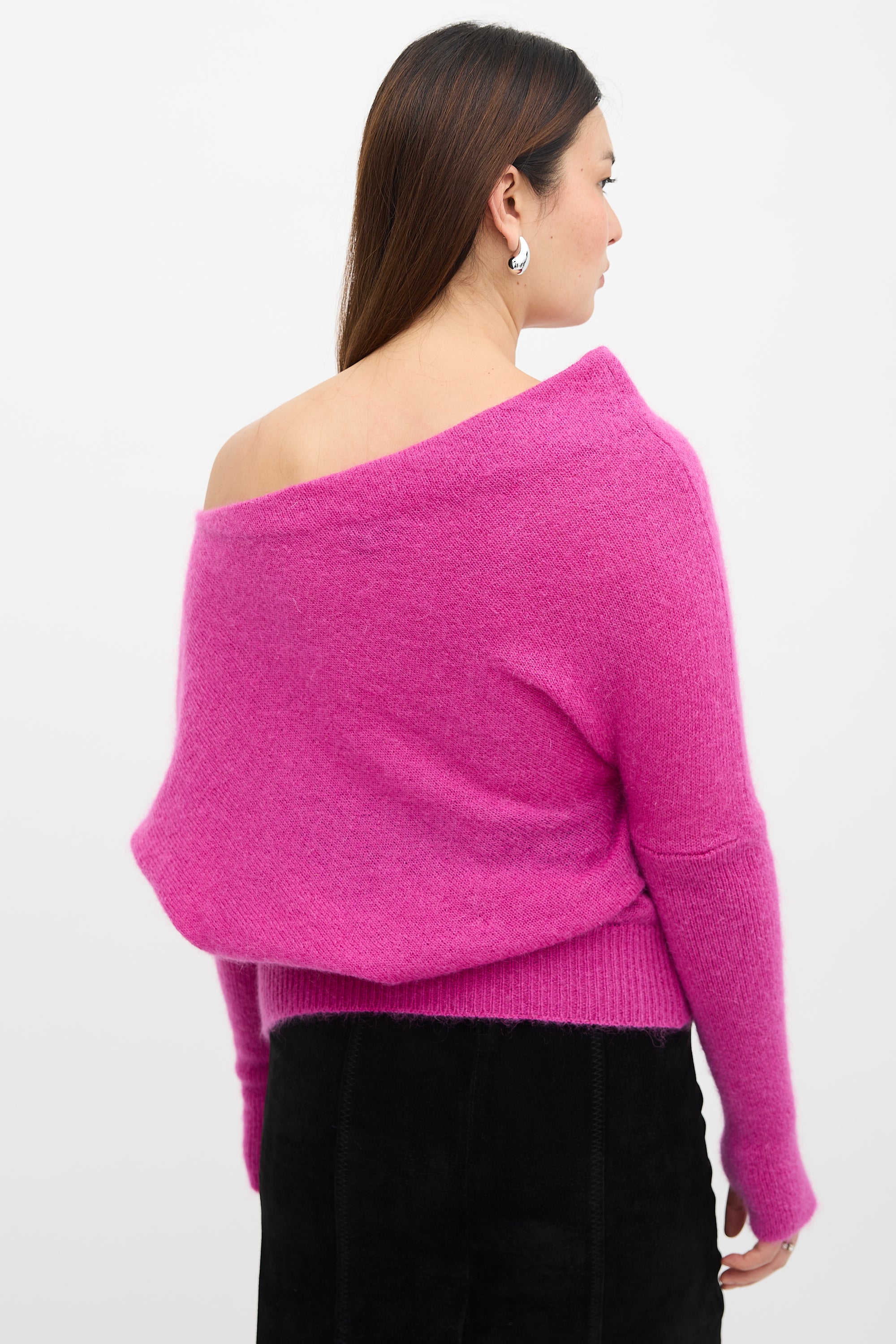 Tom Ford Mohair Off The Shoulder Sweater