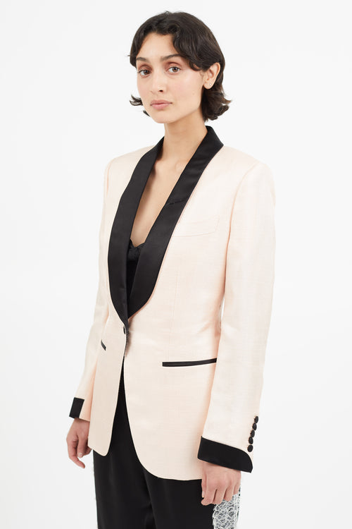Tom Ford Pink & Black Shawl Blazer