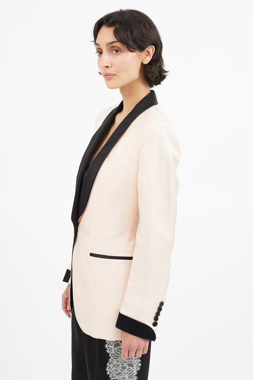 Tom Ford Pink & Black Shawl Blazer