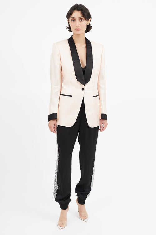 Tom Ford Pink & Black Shawl Blazer