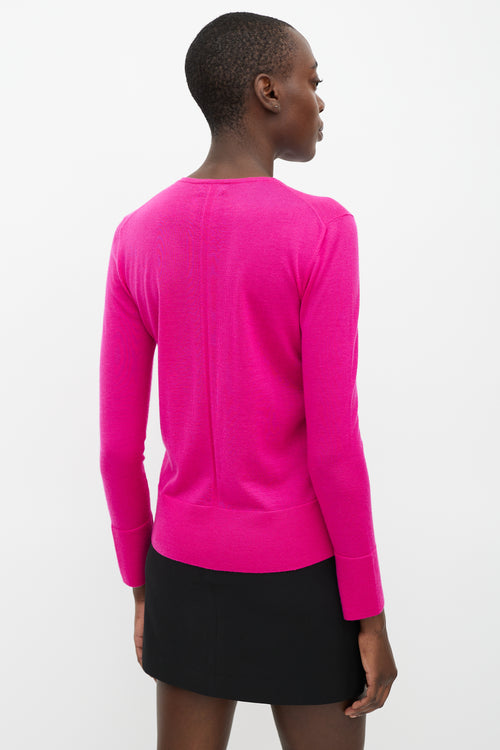 Tom Ford Pink & Gold Cashmere Knit Cardigan