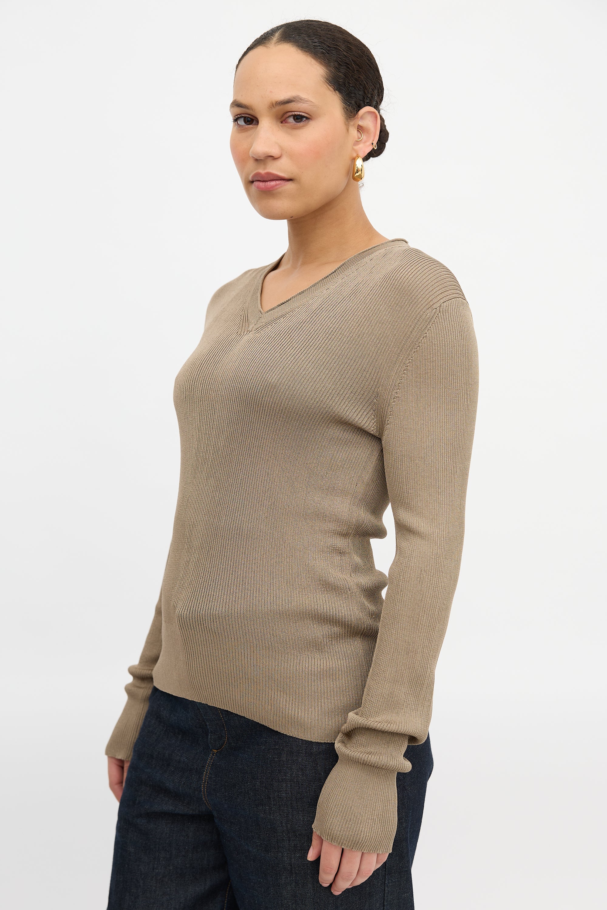 Tom Ford Silk Ribbed Knit Top