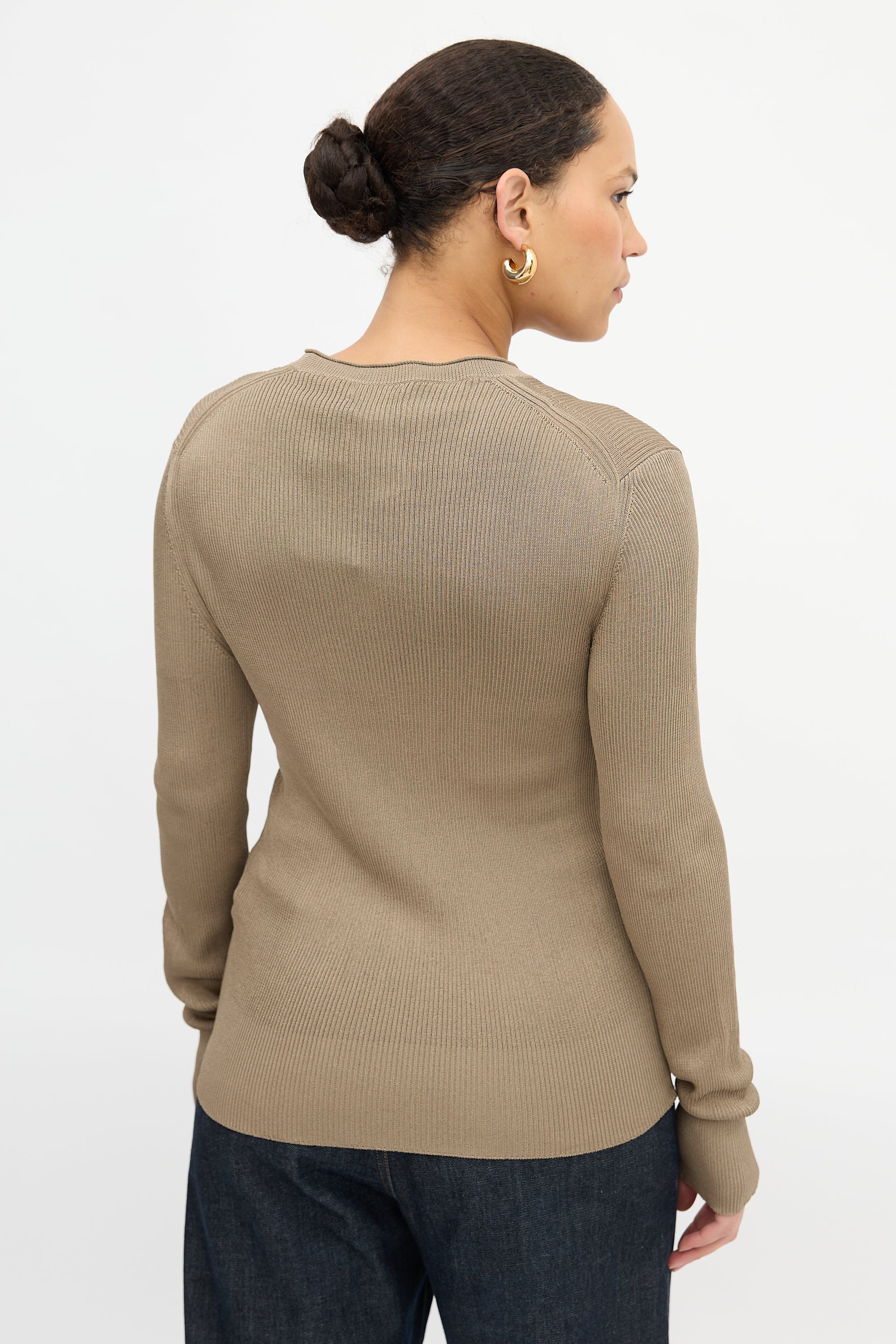 Tom Ford Silk Ribbed Knit Top