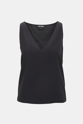 Tom Ford Silk V-Neck Sleeveless Top