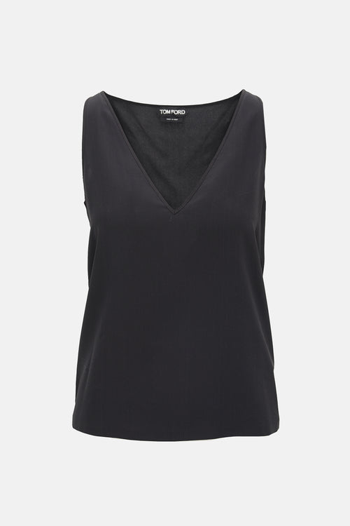 Tom Ford Silk V-Neck Sleeveless Top