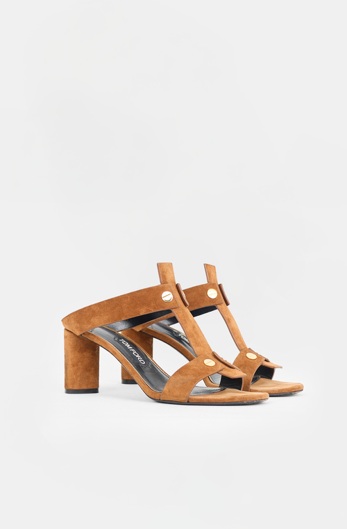 Tom Ford Suede T-Strap Sandal