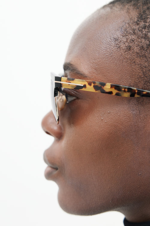 Tom Ford Black & Brown TF386 Clubmaster Sunglasses