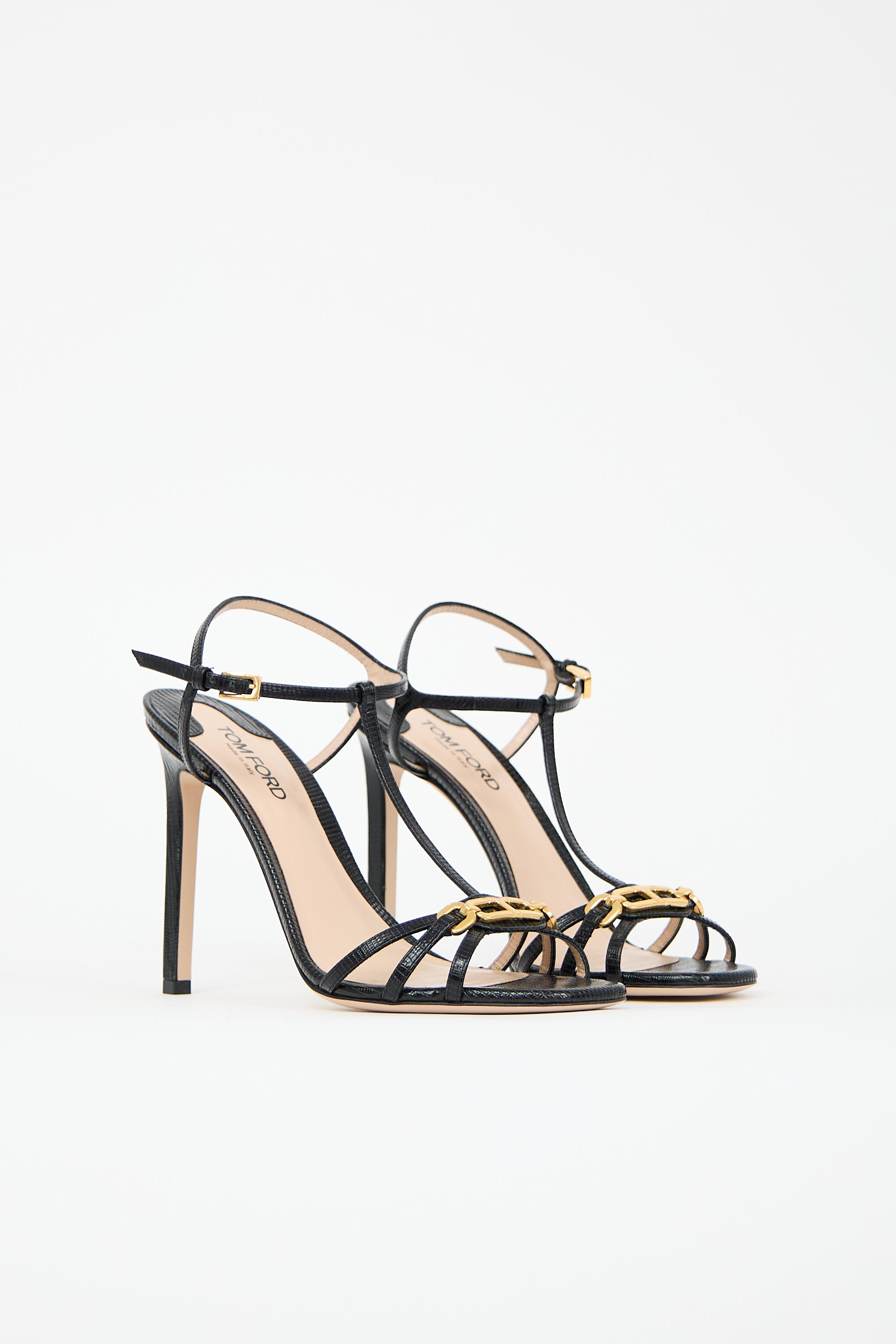 Tom Ford Embossed Leather Whitney Heel